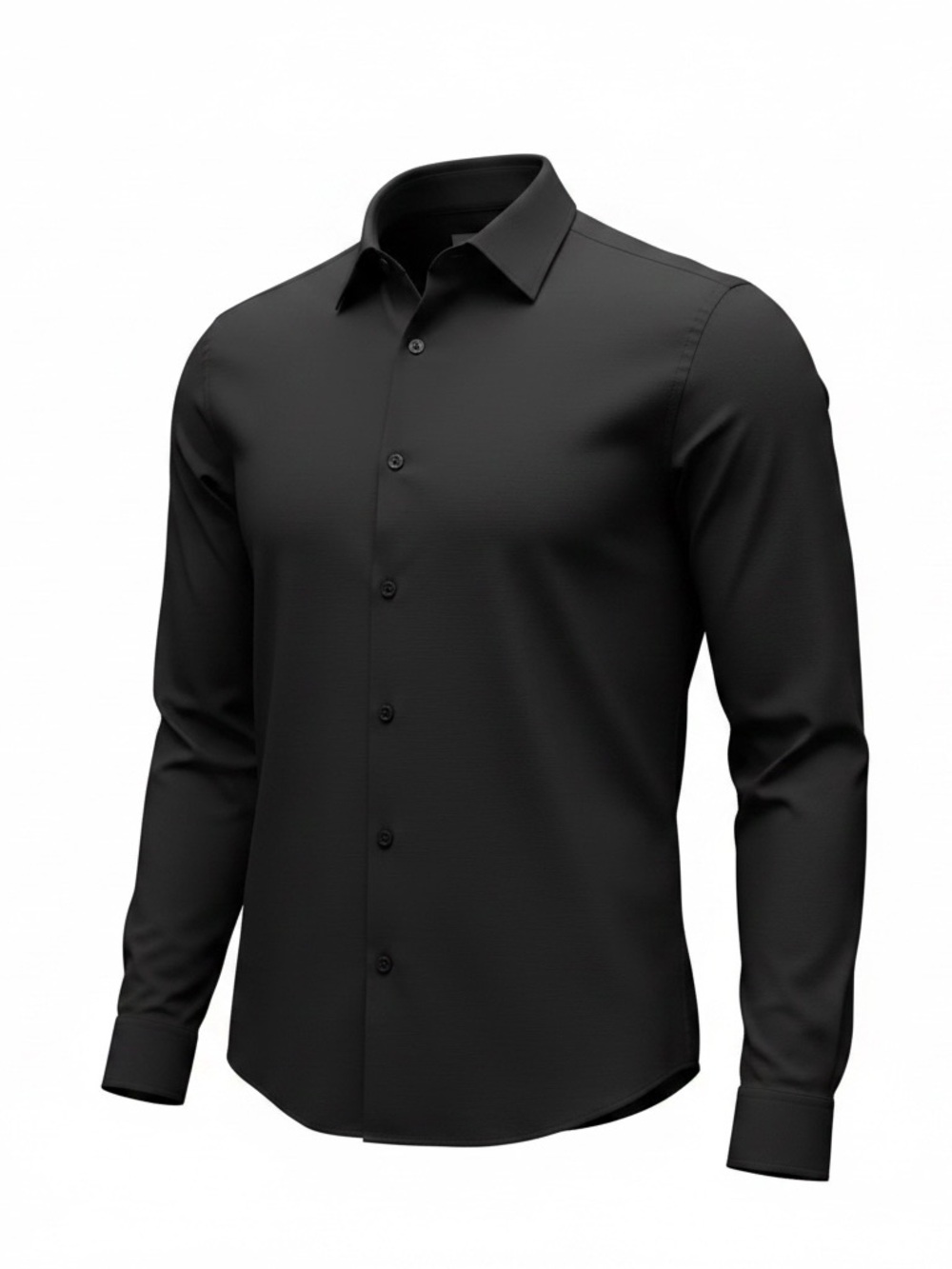 RHONE Men's Black Slim Fit Commuter Shirt